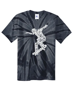 Skateboarder Typography Youth Tie Dye T-Shirt Skateboard - Picture 1 of 9