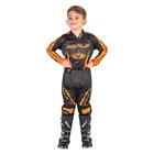 Wulfsport Cub Linear Kids Motocross Jersey Trousers Gloves Bike Kit Orange