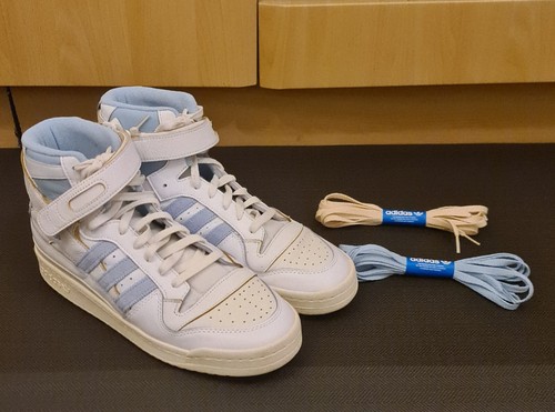 Adidas Forum 84 alte taglia 11 con vela aggiuntiva e lacci blu