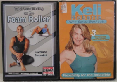 2 Foam Roller workout DVD lot Kelly Roberts flexibility for the inflexible - Image 1 of 4