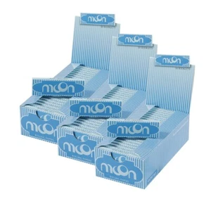 3 box 150 Booklets Moon Blue 77 mm Tobacco Rolling Papers 1 1/4 Inch - Imagen 1 de 10