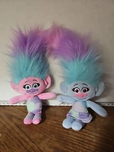 Trolls Live 2020 Adjoining Troll Dolls By   hair Both Dolls 6 Inches - Picture 1 of 7