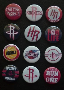 Houston Rockets Basketball  - 1" Pinback Buttons  - Picture 1 of 2
