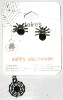 Pendientes Claires colgantes arañas negras  Foto 1 de 4