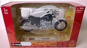 BURAGO 1:18 MOTO DIE CAST HONDA F6C NERO METALLIZZATO E BIANCO ART 18-51000 - Foto 1 di 1