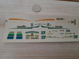 Calcomanías 1/43 Williams fw06: F1 Rare Fly SAUDIA #27 Keke Alan Jones Riad 1:18 - Imagen 1 de 4