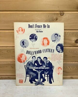 Partituras antigas Don't Fence Me In Cole Porter cantina de Hollywood vintage 1944 - Imagem 1 de 2