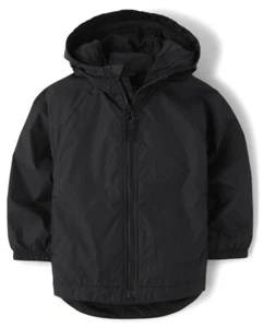 The Children's Place Toddler Boys Windbreaker Jacket in Black - Picture 1 of 14