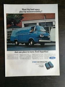 Furgoneta Ford Econoline 1967 vintage página completa anuncio a color original - Imagen 1 de 1