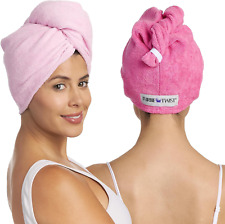 Turbie Twist Microfiber Hair Towel Wrap - for Women, Men & Kids - Travel & Bathr