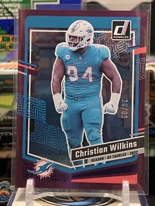 2023 Christian Wilkins Donruss Season Stat line  Purple /82 Dolphins TZ3R - Picture 1 of 2
