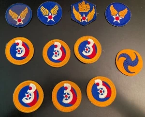 *11* WW2 Patches! US Air Corps Gold Winged + 3rd Air Force + 6th Army *Bright* - Picture 1 of 4
