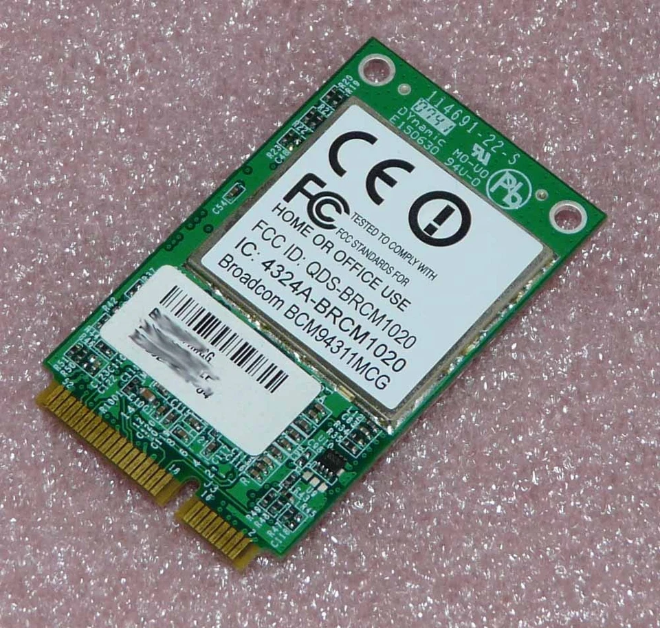Broadcom WiFi BCM94311MCG Netzwerkkarte Wireless Mini PCI-E WLAN Card 802.11b/g - Bild 1 von 1