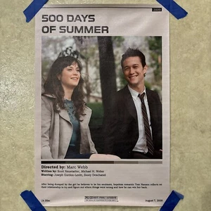 500 Days Of Summer ✅ 2009 - Movie Poster Canvas Wall Art Man Cave ✅ 12x18 inch - Picture 1 of 4