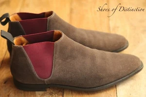 Crockett & Jones Cranford 3 Brown Suede Chelsea Boots Shoes UK 9.5 E US 10.5 - Picture 1 of 10