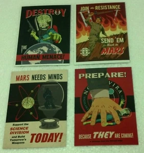 2013 Topps/Mars Attacks Invasion "JOIN THE FIGHT" 4pk insert set complete NM/VF - Picture 1 of 7