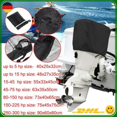 Außenborder Motorabdeckung Schutzhülle Persenning Abdeckhaube Wasserdicht DE - Bild 1 von 4