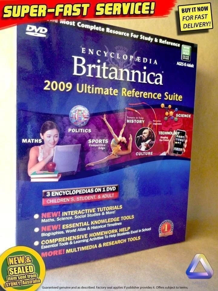 Britannica ULTIMATE Edition (NEW!) Windows PC Encyclopaedia educational software - Image 1 of 1