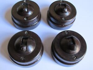 Set of Four Vintage Crabtree Light Switches . ( MT3 )