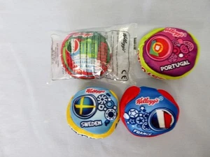 Kelloggs World Cup Hacky Sack Bean Bags x 4 Portugal, Sweden, France & Italy - Picture 1 of 7
