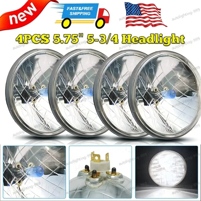 Faros LED blancos de haz alto bajo de 5-3/4" 5,75" para Cadillac DeVille 1962-1973 4 un. Foto 1 de 4