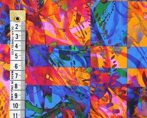 Abstract Pattern Multicolored 100% Cotton 150cm Wide Digitally Printed Fabric - Picture 1 of 4
