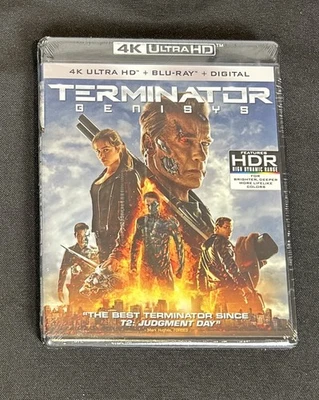 TERMINATOR GENISYS (2015, 4K UHD + Blu-ray + Digital) Schwarzenegger Sci-Fi - Image 1 of 2