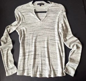 Mixed Threads Size S Pullover Tan Gray Top Textured, Lightweight Long Sleeves - Picture 1 of 10