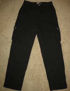 PacSun Stretch Dad Jean Black Demin Cargo Pockets Womens size 25 EUC - Picture 1 of 4
