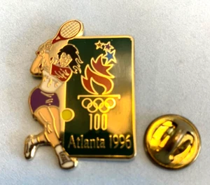 100 Tenis de los Juegos Olímpicos de Verano de Atlanta 1996, sombrero de solapa esmaltada o alfiler de corbata, ACOG - Imagen 1 de 2