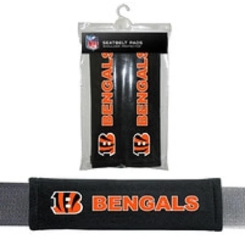 NFL Cincinnati Bengals Seat Belt Pads Velour Pair by Fremont Die Cover