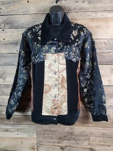 Kaktus Jacket Size 3X Black Button Bust 51" Length 27" - Picture 1 of 10