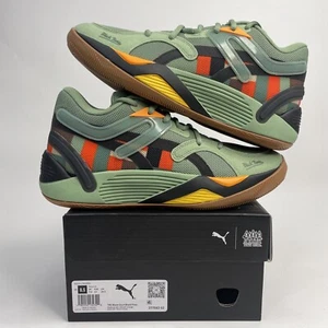 Puma TRC Blaze Court X Black Fives “Dusty Forest” Sample 377583-02 Men’s 8.5 - Picture 1 of 4
