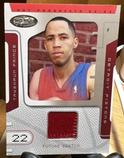 2002-03 Hoops Hot Prospects Tayshaun Prince #105 RC Future Swatch 2CLR #076/500