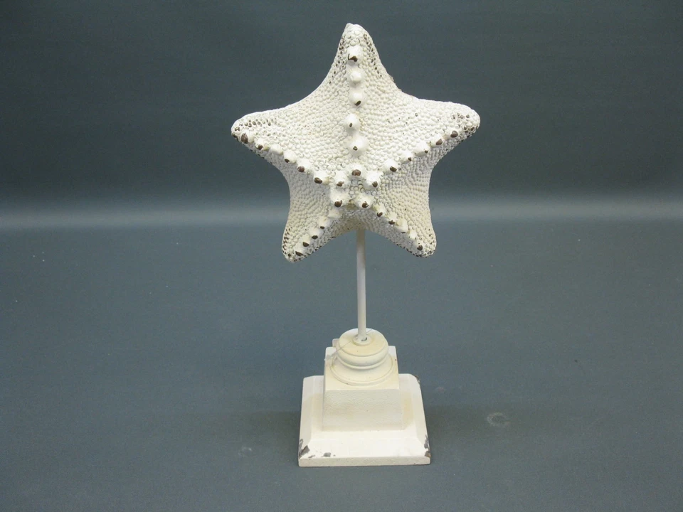 Dekoration  Dekofigur  Seestern  auf Standfuß 32 cm Statue nautische Deko - Bild 1 von 4