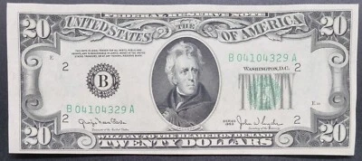 1950 Twenty Dollar Federal Reserve Note $20 Bill UNCIRCULATED #82855 - Image 1 of 2