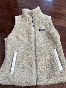 Patagonia Womens Fleece Sleeveless Vest Tan / Brown Size Small Soft & Cozy - Picture 1 of 11