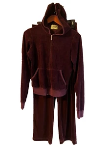 Bundle Y2K Vintage Juicy Couture  Velour Zip Up Hoodie Jacket  pant USA ,Sz-S - Picture 1 of 8