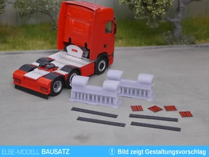 1:87 EM160 Bausatz 4x Heckstoßstange vollverkleidet für Herpa Scania 6x2 - Picture 1 of 3