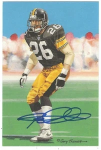 Autographed ROD WOODSON Pittsburgh Steelers Goal Line Art Card w/Show Ticket - Picture 1 of 1