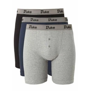 3 Pairs Mens Duke 100% Cotton Button Front Boxer Shorts/Boxers Underwear 2XL-8XL - Picture 1 of 2