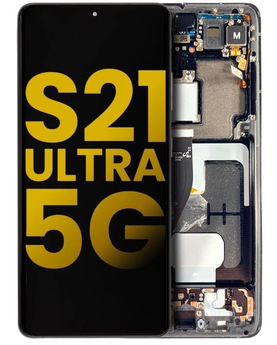 Original For Samsung Galaxy S21 Ultra OLED Display Touchscreen With Black Frame - Image 1 of 4