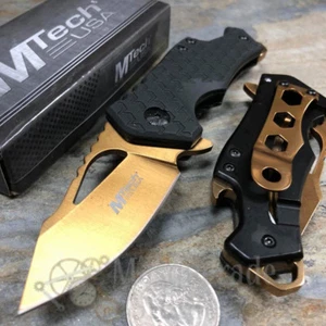 MTech Tactical Rescue Spring Assisted Pocketknife w/ Bottle Opener [Orange] - Picture 1 of 7
