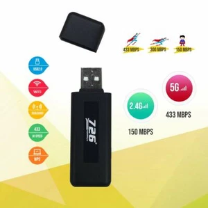 Wi-Fi Adapter 600Mbps Wi-Fi Dongle Mini Dual Band 2.4G- 5G USB Wireless - Picture 1 of 1