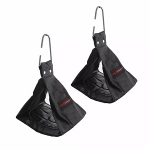 Hanging Ab Slings heavy duty nylon supports with padded elbow sleeve pockets - Picture 1 of 5