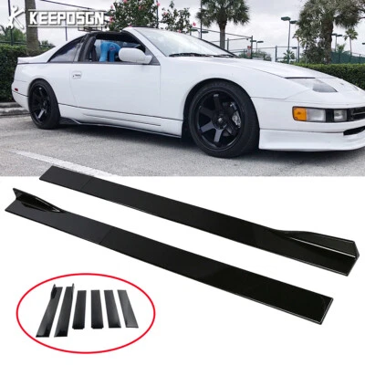 Gloss 78.7'' Side Skirt Extension Rocker Panel Splitter Lip For Nissan 300zx z32 - Image 1 of 4