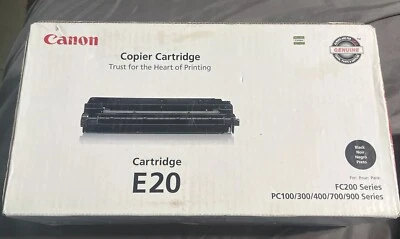 Canon E20 Black Toner Cartridge Genuine OEM Sealed New Printer Supply - Image 1 of 4
