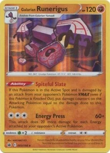 Pokemon Chilling Reign Galarian Runerigus Holo Rare 083/198 - Picture 1 of 1