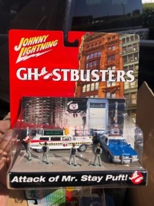 JOHNNY LIGHTNING CAZAFANTASMAS Y FIGURAS STAY PUFF DIORAMA RETIRADO NUEVO ESTADO - Imagen 1 de 2