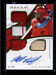 NICK WILLIAMS 2018 IMMACULATE QUAD RELIC AUTOGRAPH AUTO #31/99 AK3041 - Picture 1 of 1